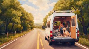 Voyager avec un animal en camping car auto